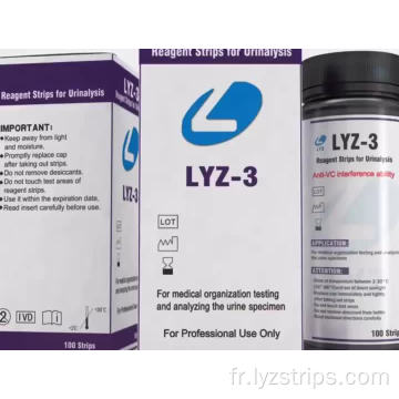 Bandelette de réactifs urinaires LYZ URS-3